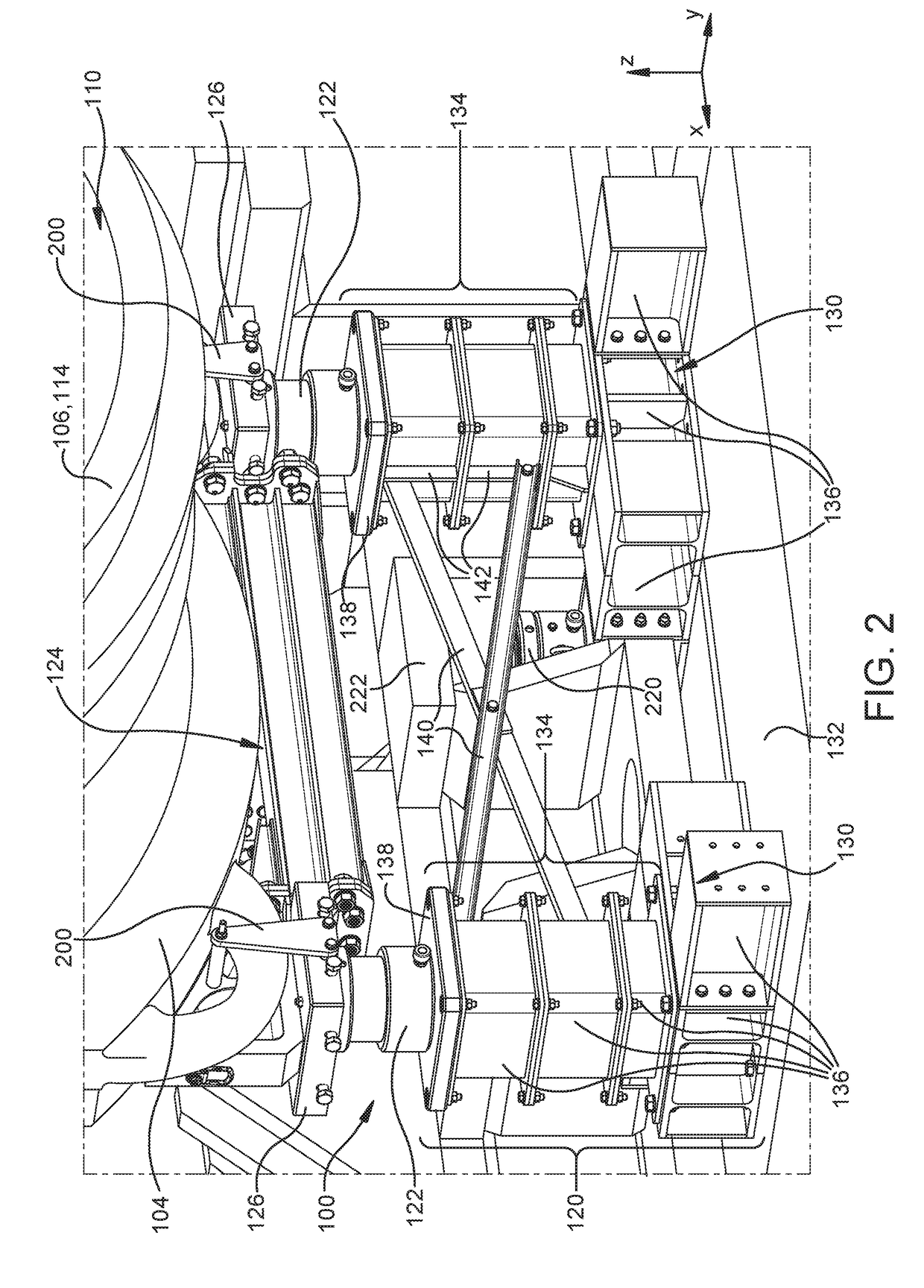 Positioning system for industrial machine coupling elements