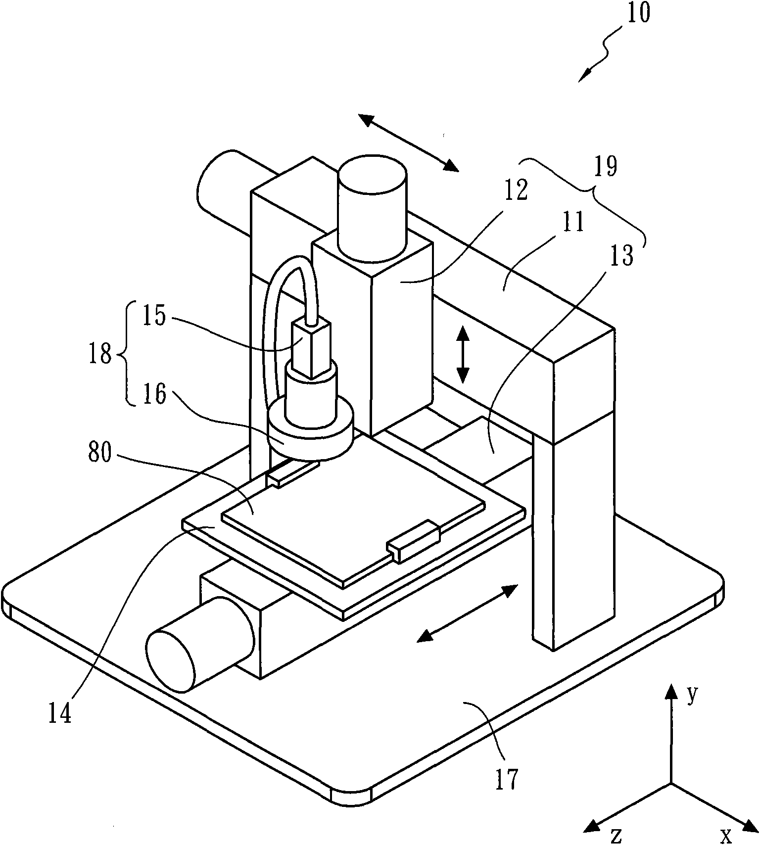 Quadratic element optical measuring device capable of continuously conveying objects to be measured