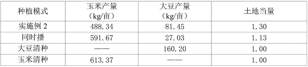 Method for interplanting soybean with corn