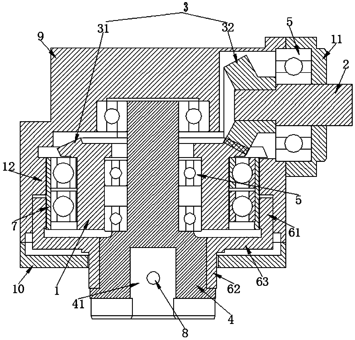 Rectangular-axis harmonic reducer