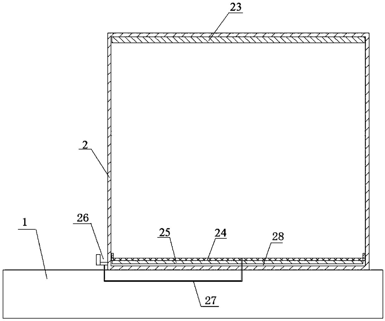 Condensate water testing device and testing method adopting same