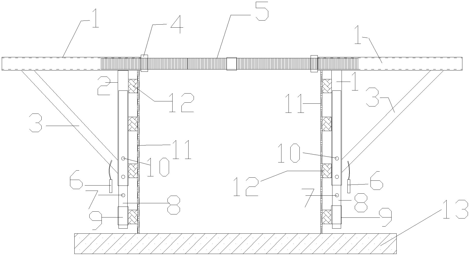 Method of adopting tool type clamp to support ground beam template side molds