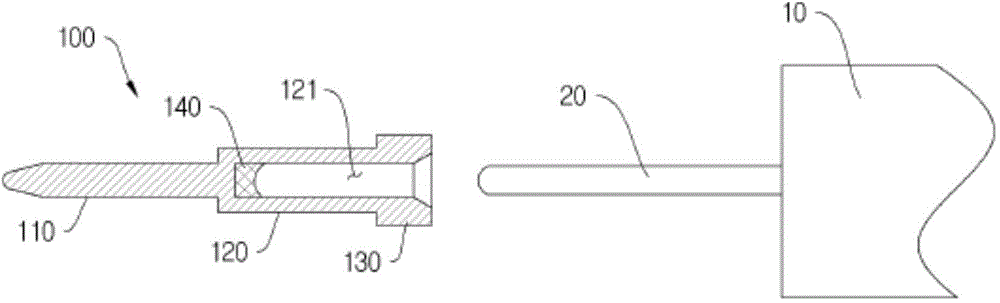 Connection terminal core for cable connector and method for connecting said connection terminal core for cable connector and said cable with each other