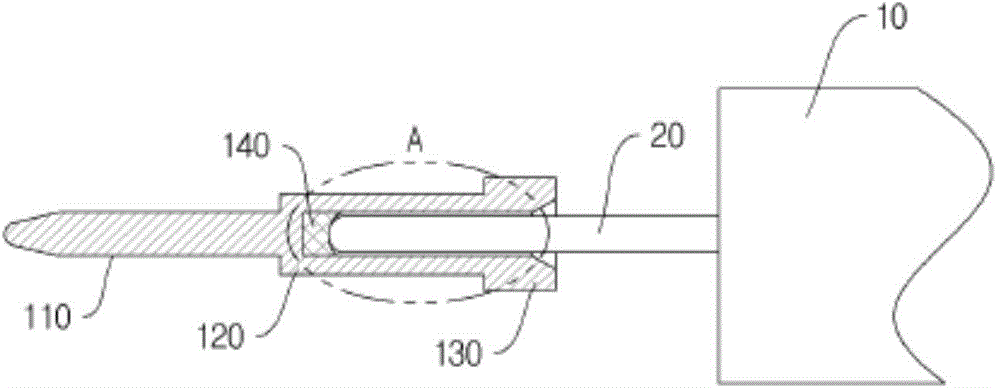 Connection terminal core for cable connector and method for connecting said connection terminal core for cable connector and said cable with each other