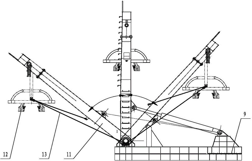 Stabilizing structure of floater salvaging device