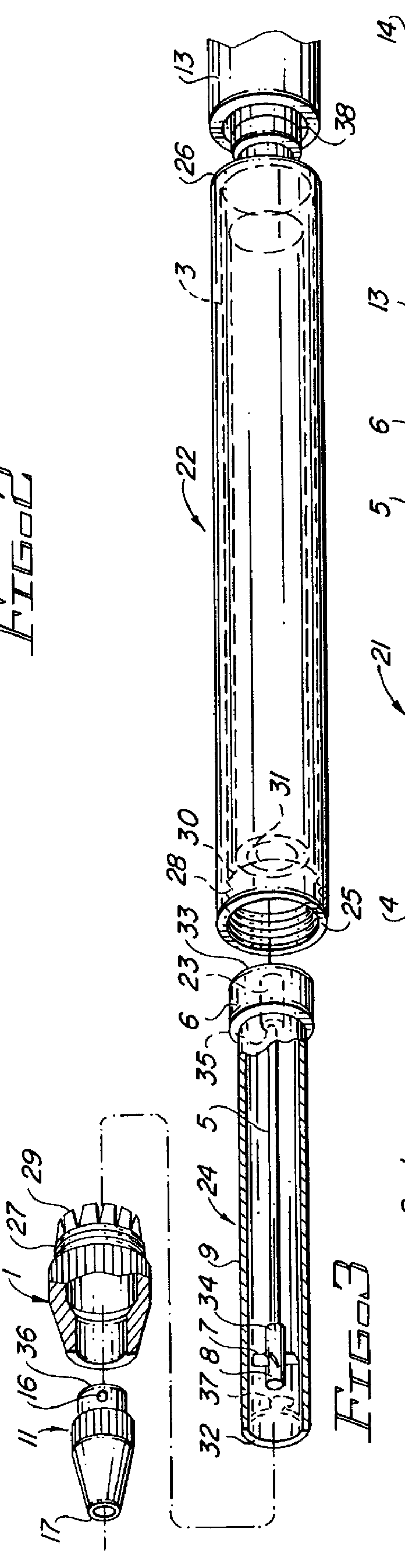 Electro-surgical unit-argon beam coagulator pencil apparatus and method for operating same