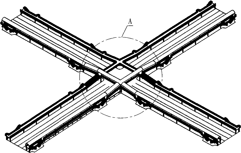 Overhead pavement for urban road