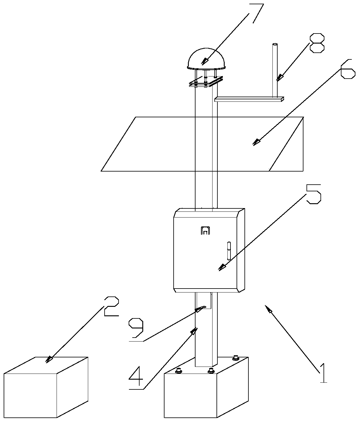 Geological disaster site and control system integrating warning and electricity storage functions