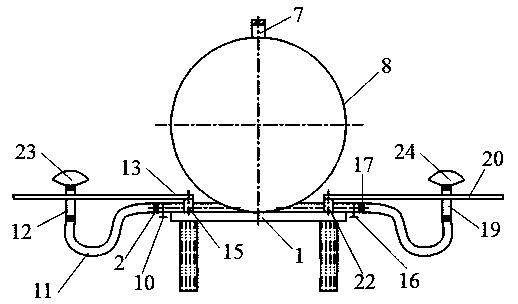 Applying device and applying method of liquid fertilizer