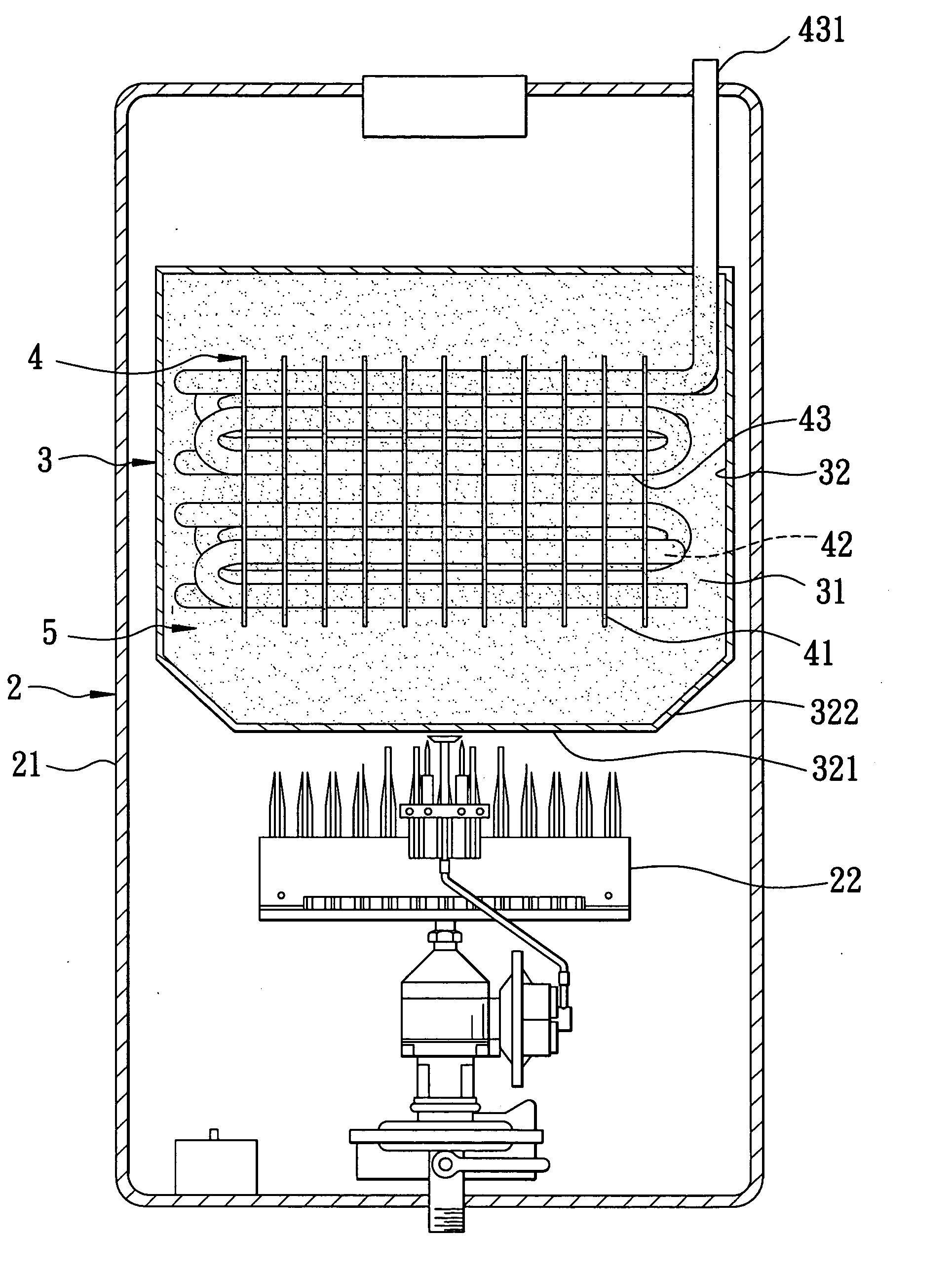 Heat conducting assembly for a water heater, and method for making the heat conducting assembly