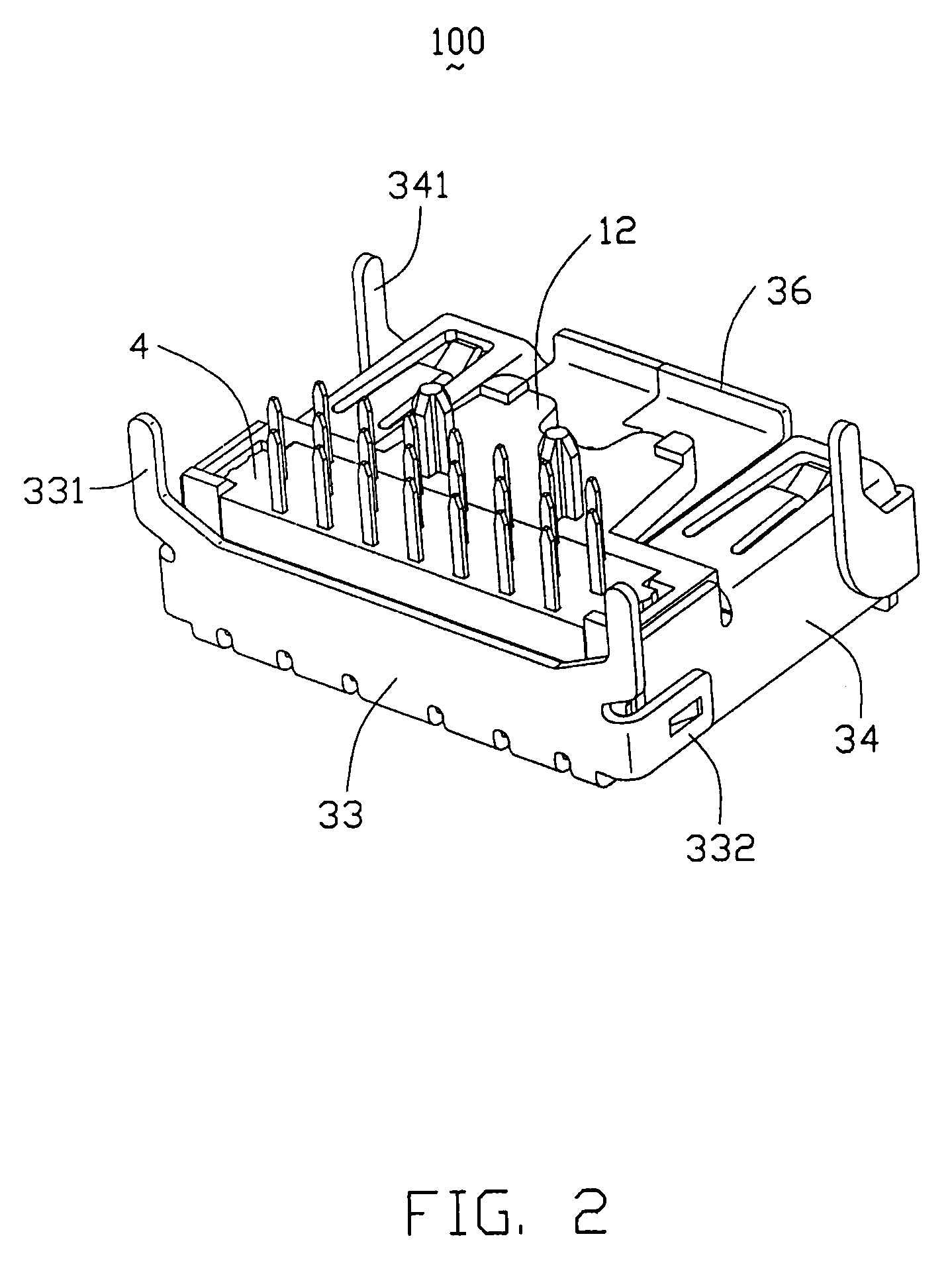 Electrical connector with improved contact arrangement