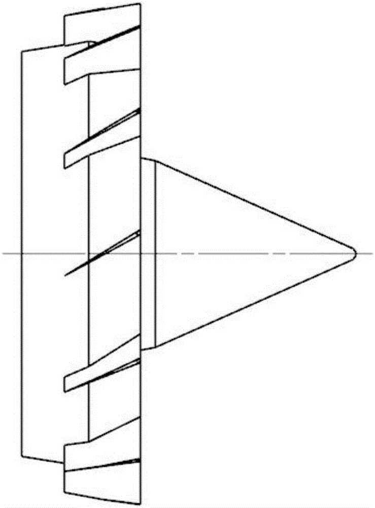 Three-level rotational flow structure of afterburner head