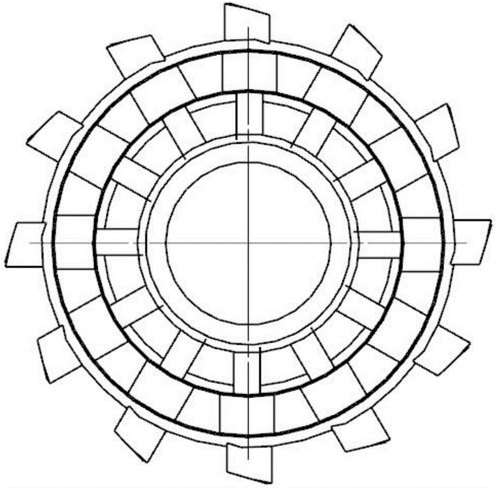 Three-level rotational flow structure of afterburner head