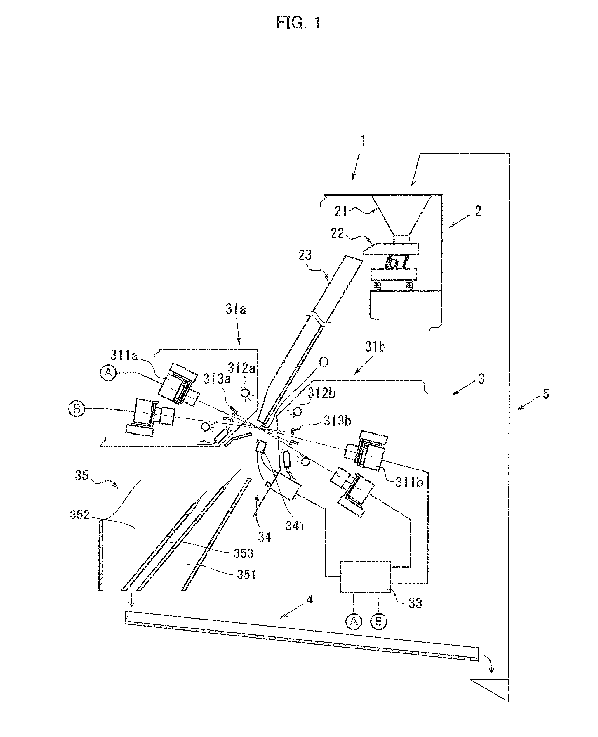 Optical sorting machine