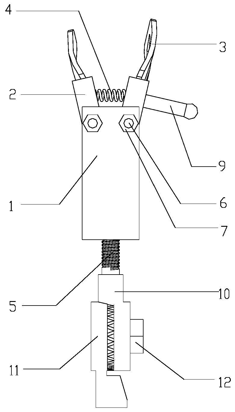 Link stick working head for facilitating hooking operation