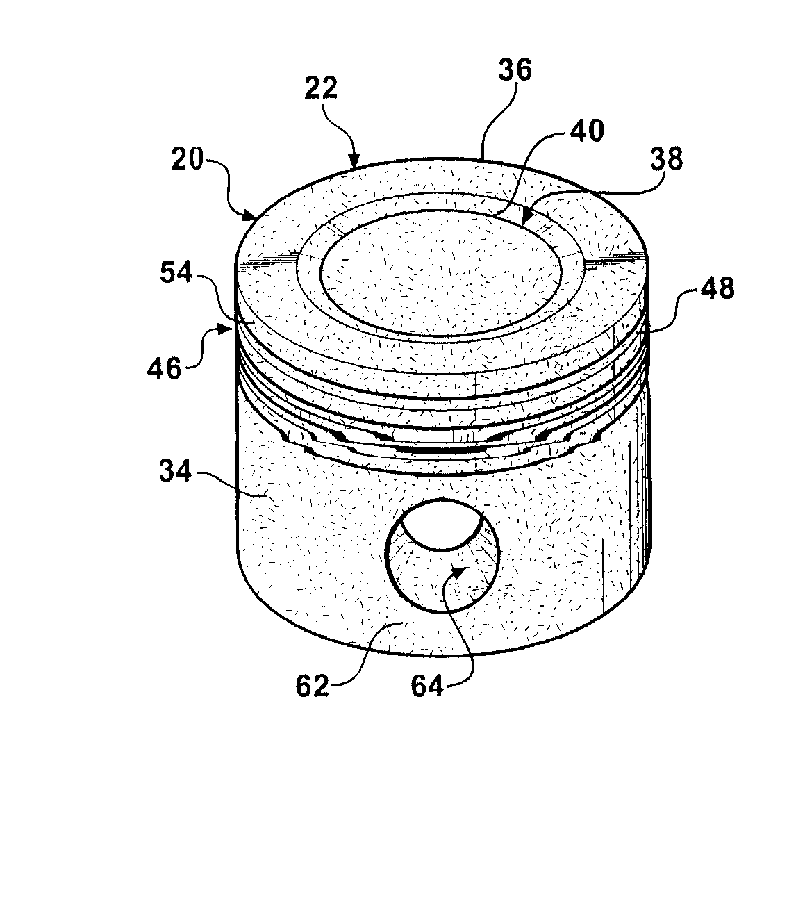 Coated power cylinder components for diesel engines