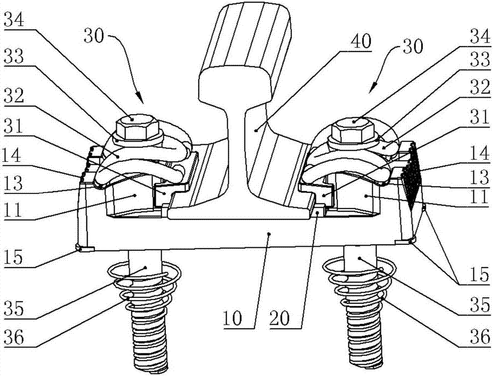 Rail fastener device