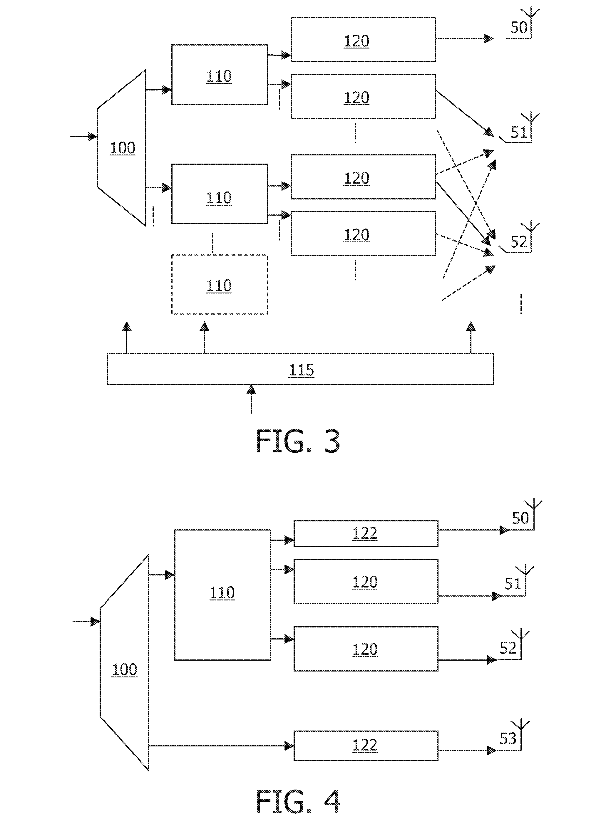 Multiple antenna transmission with variable diversity gain