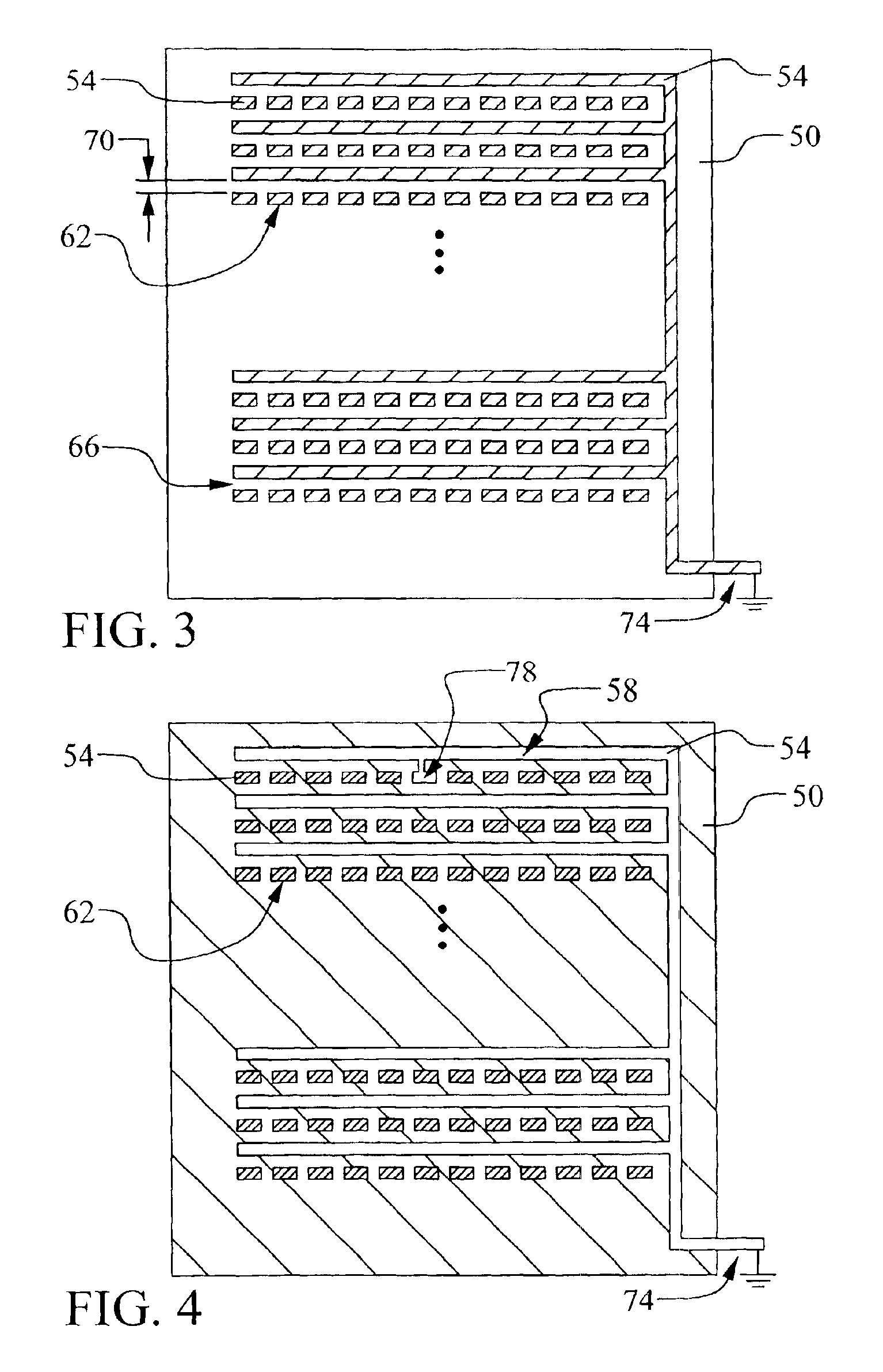 Padless structure design for easy identification of bridging defects in lines by passive voltage contrast