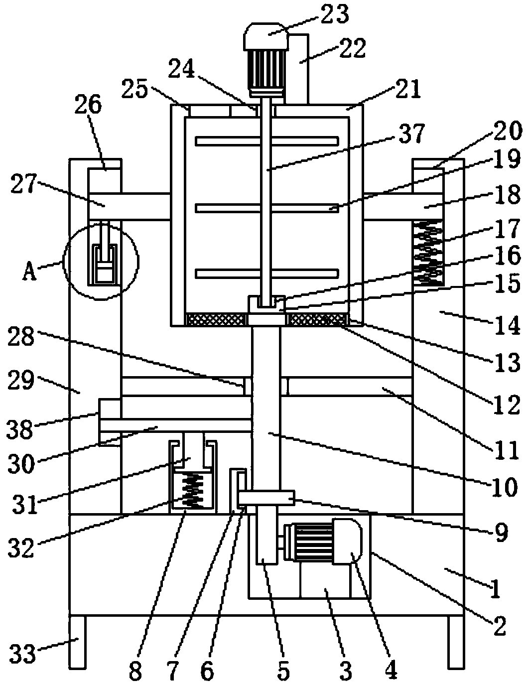 Sand-gravel screening machine sufficient in screening