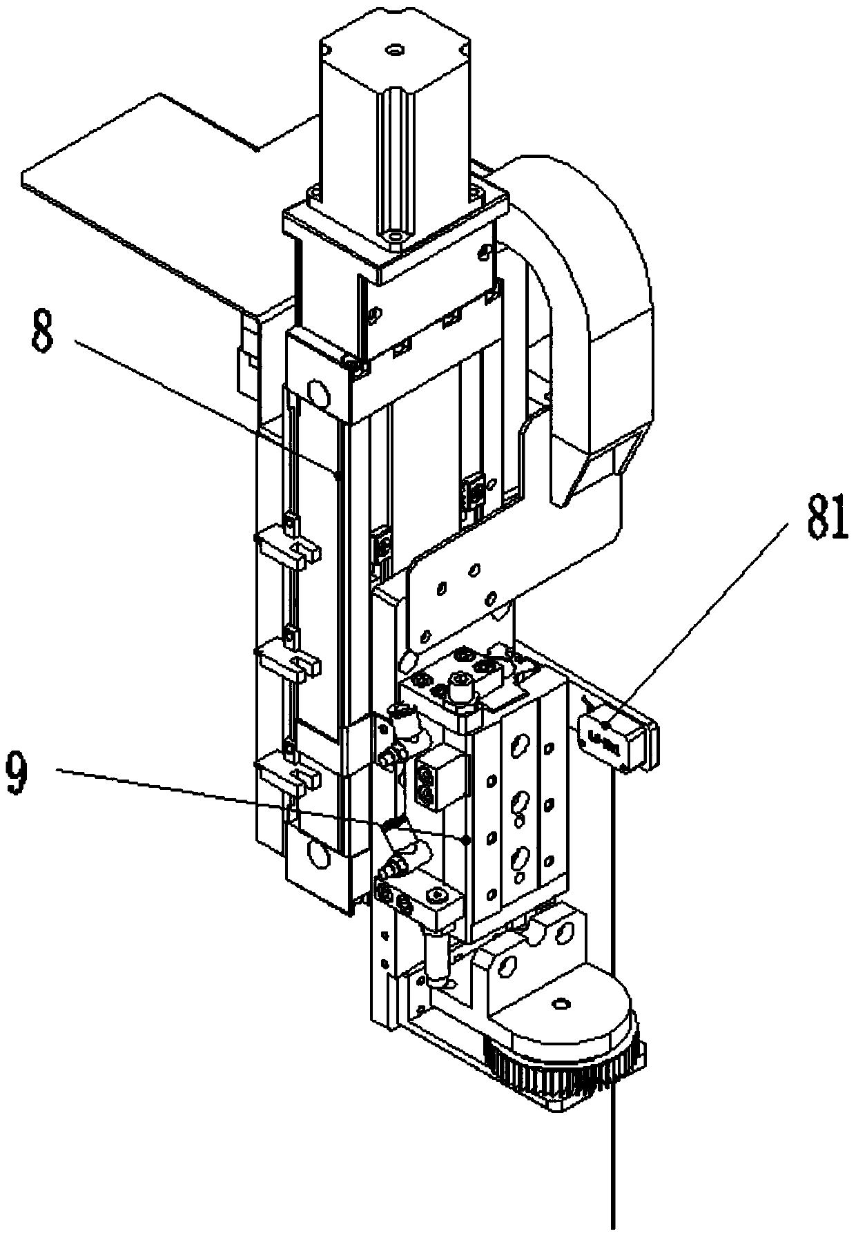 A fan blade balance cutting machine