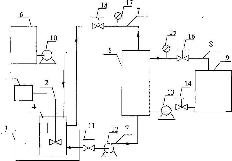 Whey protein antihypertensive peptide prepared by utilizing continuous enzyme membrane reactor and special device thereof