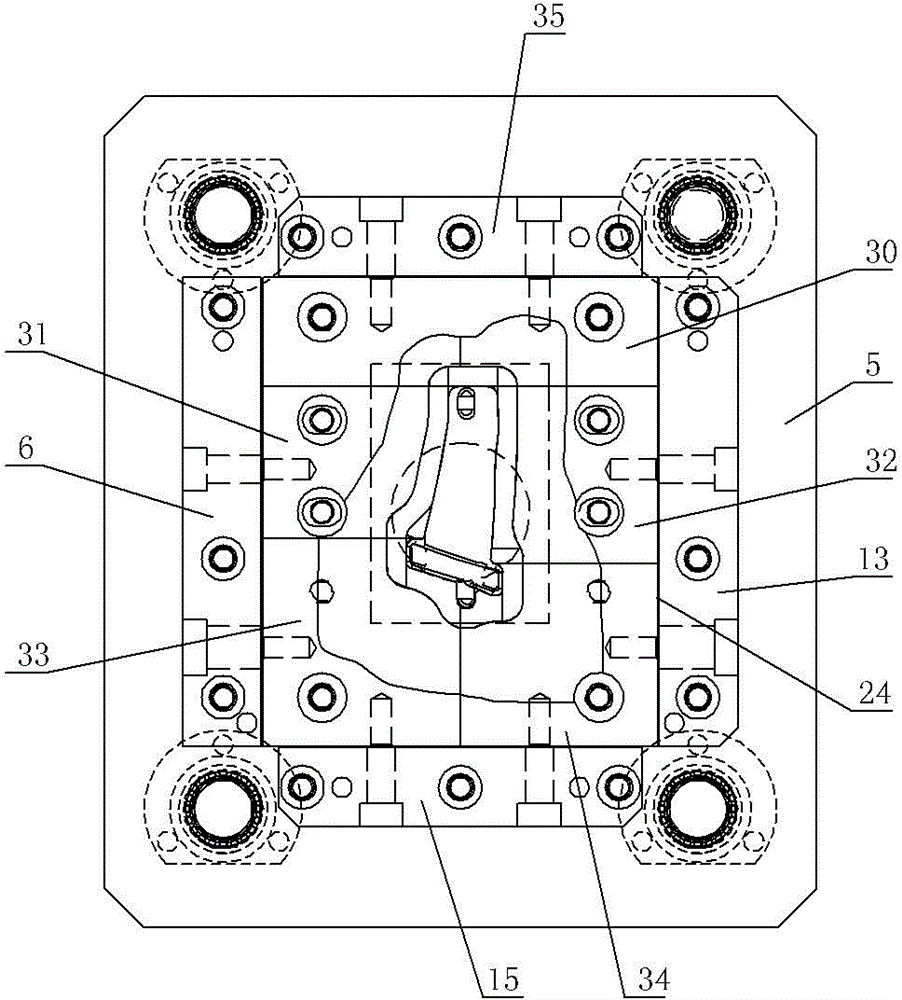 Cold cutting die for titanium alloy precision-forged blade