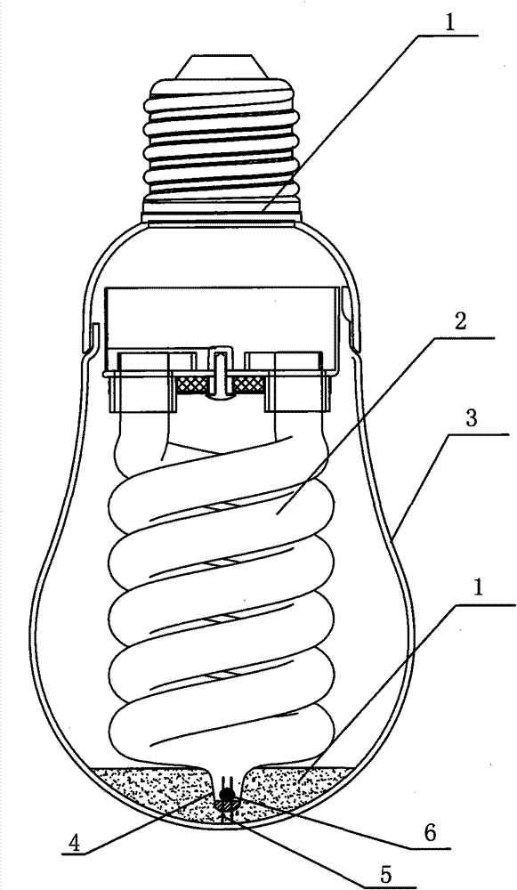 Quickly-starting power-saving fluorescent lamp with cover