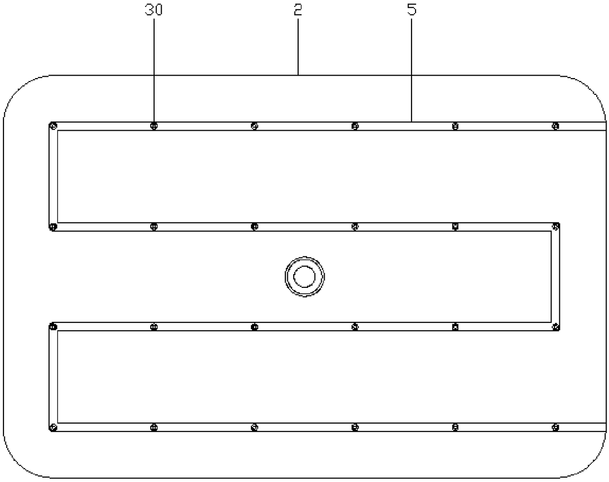 Bottom plate used for image-text firework lattice emitter and forming mould for bottom plate