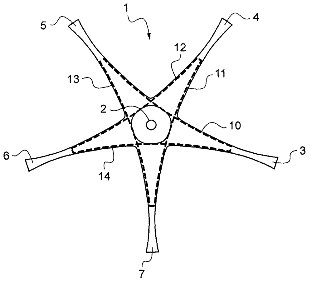 Planar flexible beam unit