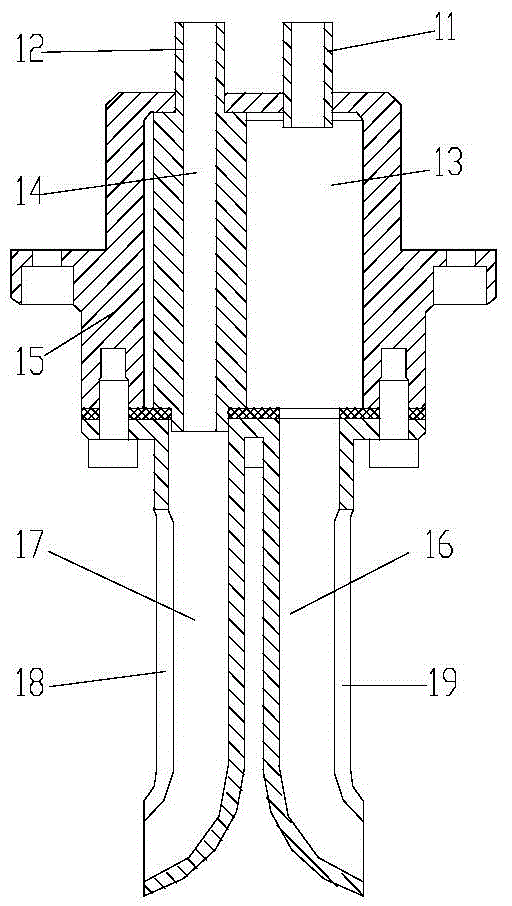 Detection device and detection method for two-way wind speed and wind direction measurement
