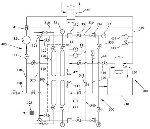 A marine fuel cell hydrogen supply system based on externally immersed alloy hydrogen storage technology