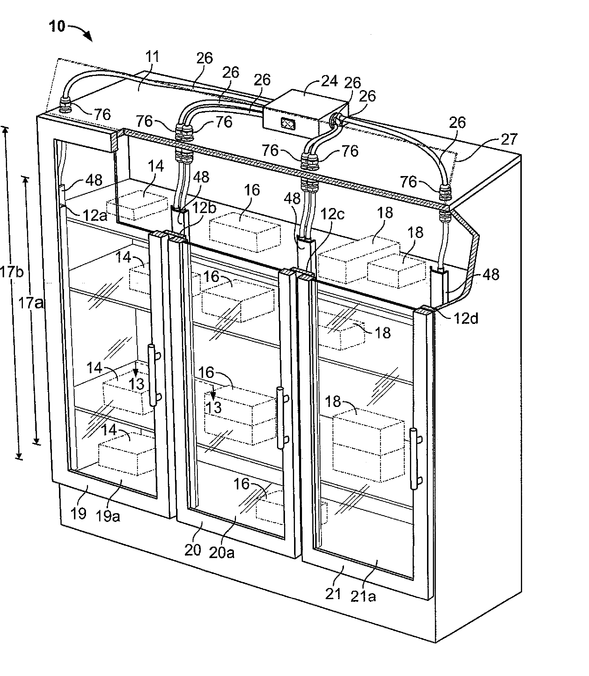 Lighted Display Case with Remote Light Source