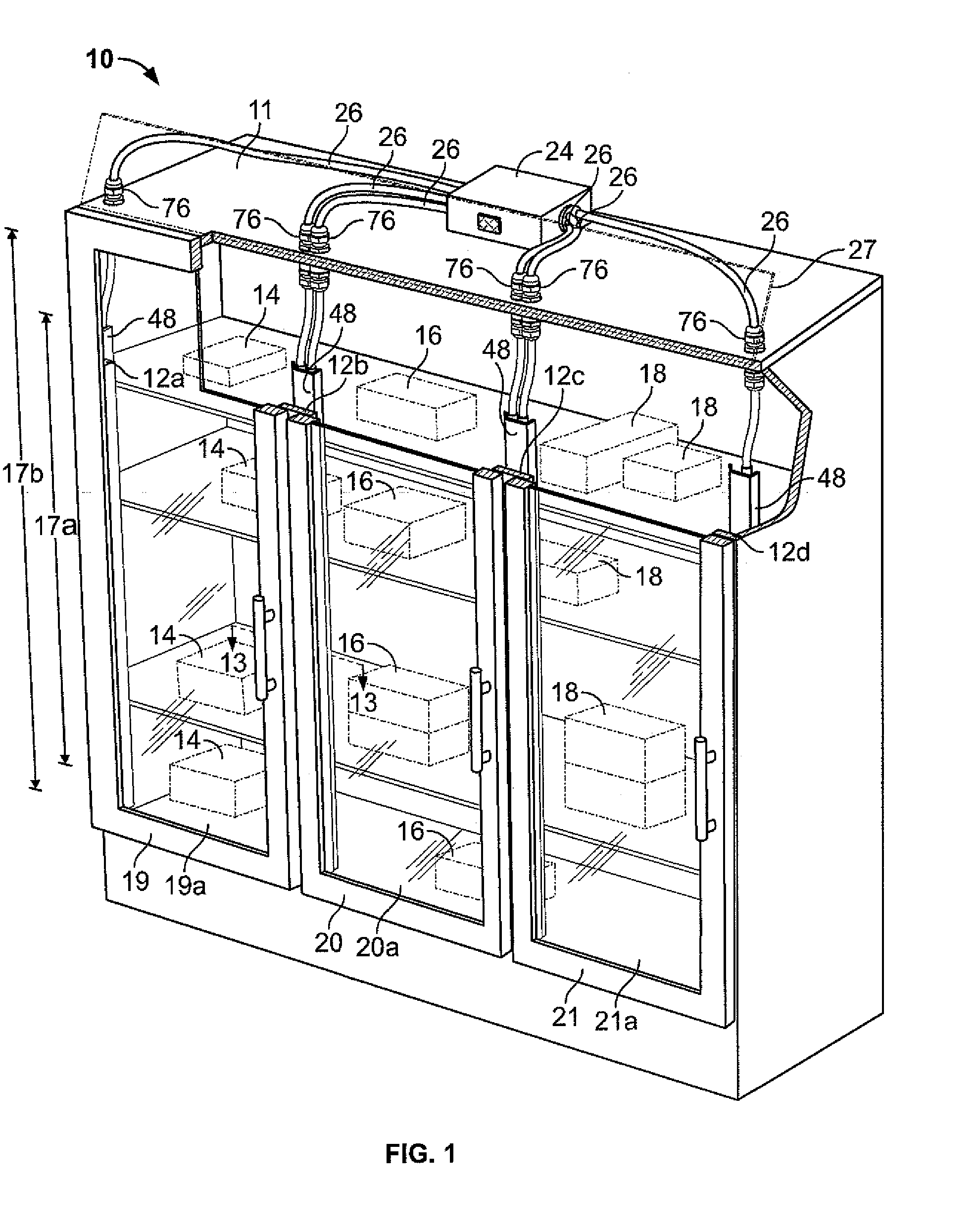 Lighted Display Case with Remote Light Source