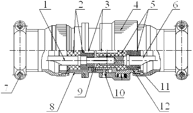 Quick separating high-current circular electrical connector