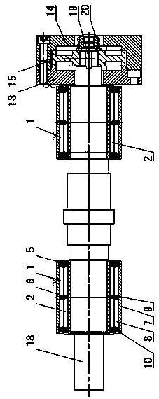 Permanent magnet type magnetic bearing pair