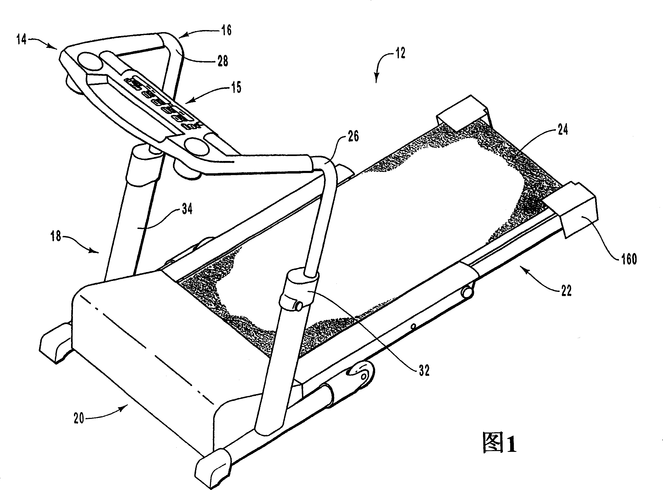 Folding treadmill