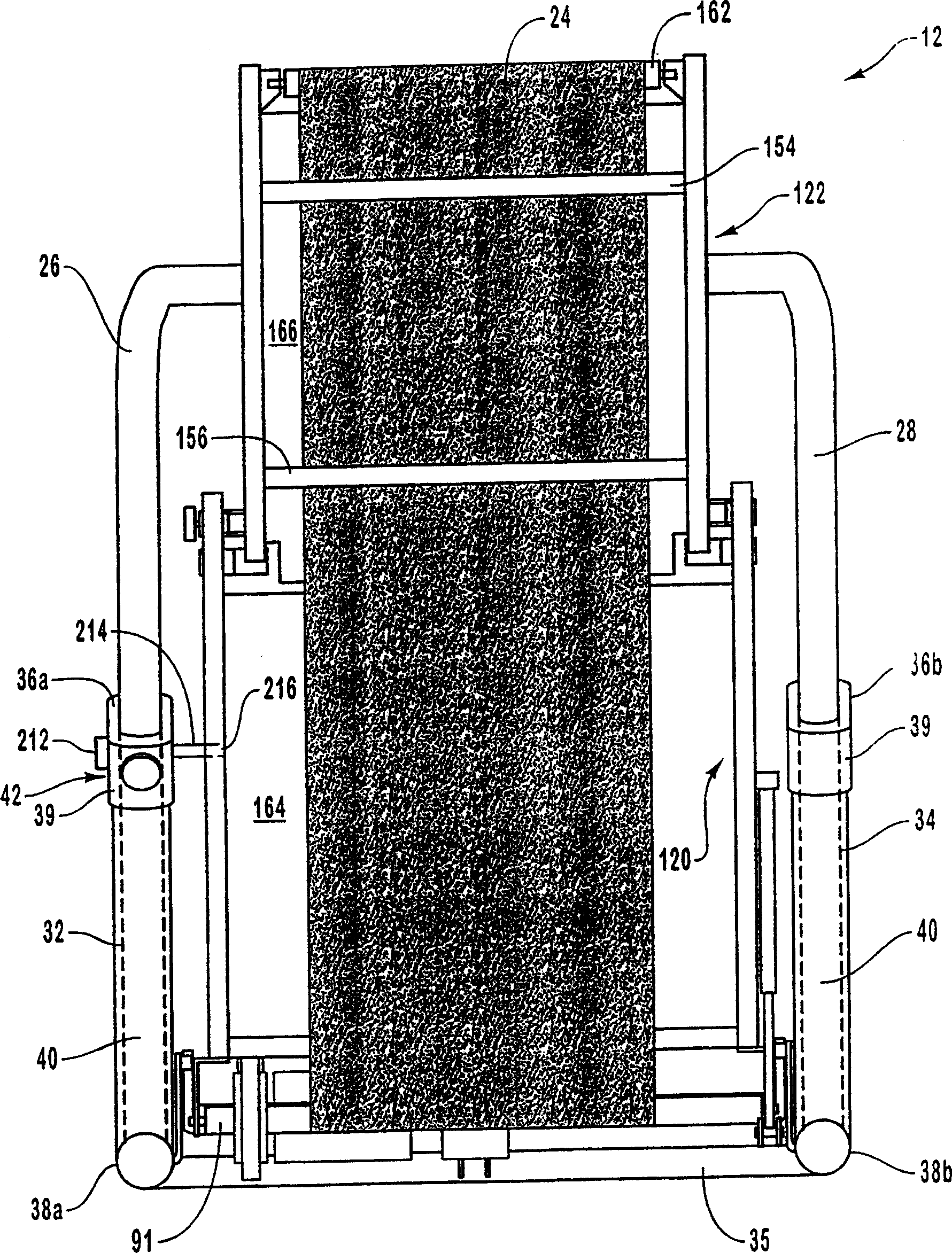 Folding treadmill