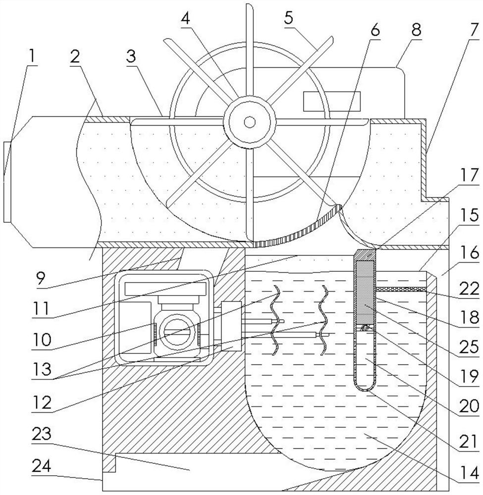 River sewage draining exit water quality filtering device