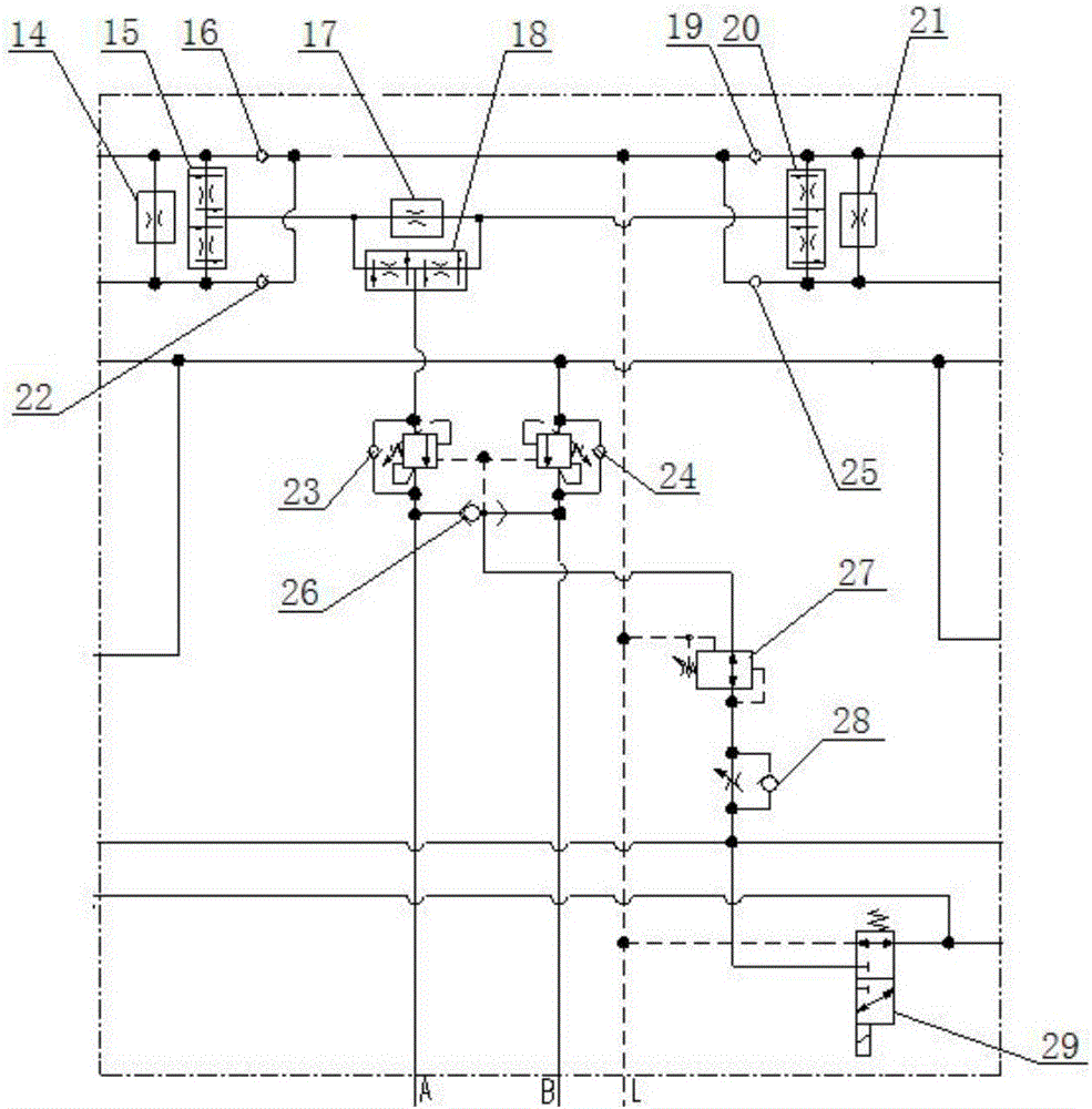 Four-drive traveling control valve, open type hydraulic system equipped with same as well as traveling machine