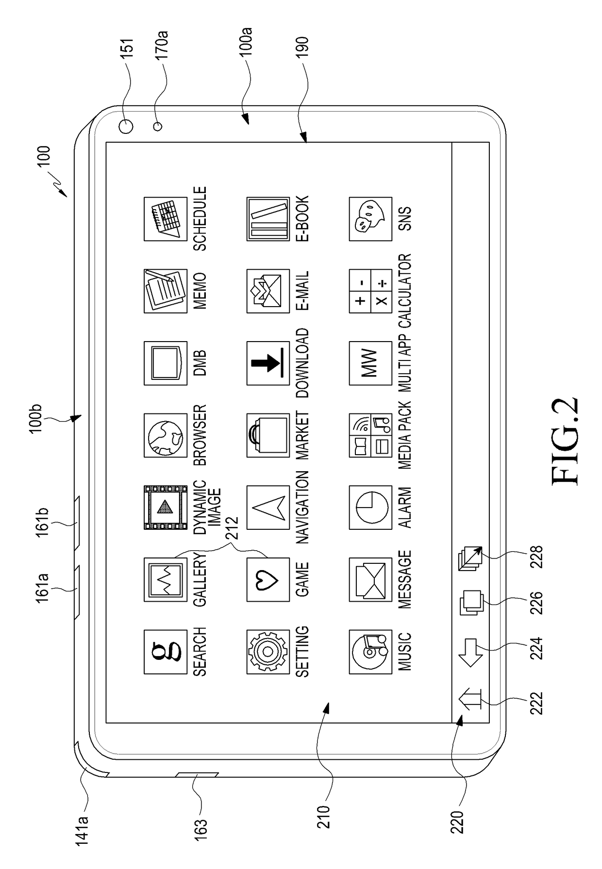 Mobile device for executing multiple applications and method for same