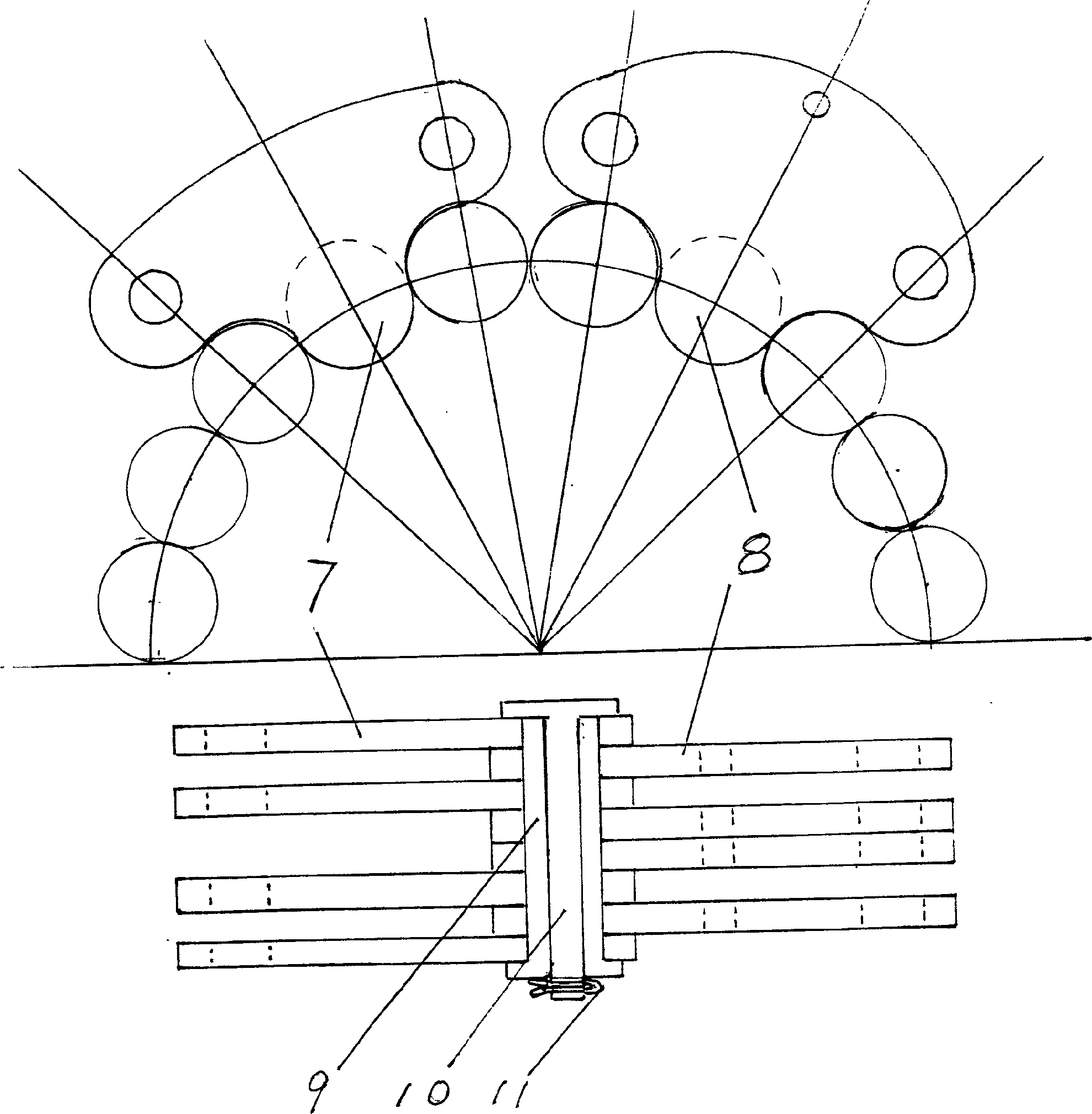 Green wind force power generating and hydrogen producing apparatus