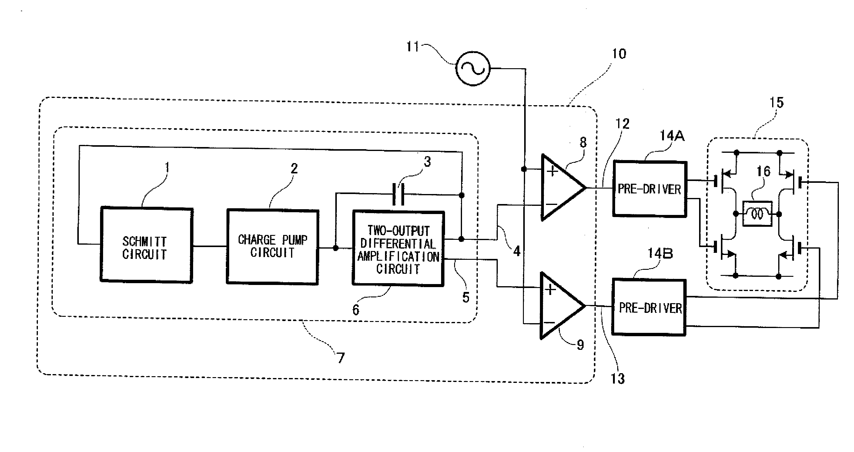 Triangle oscillator and pulse width modulator