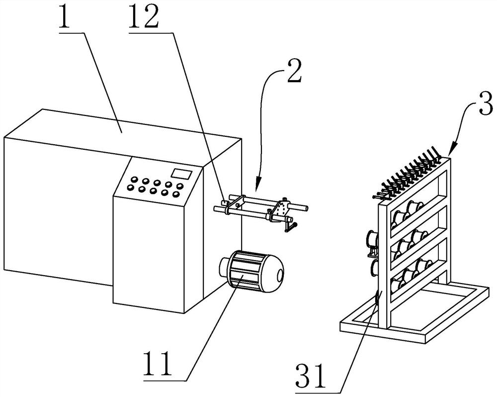 A copper twisting machine with a pay-off device