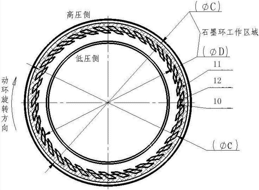 Sealing assembly adopting non-contact mechanical sealing and used for preventing lubricating oil leakage