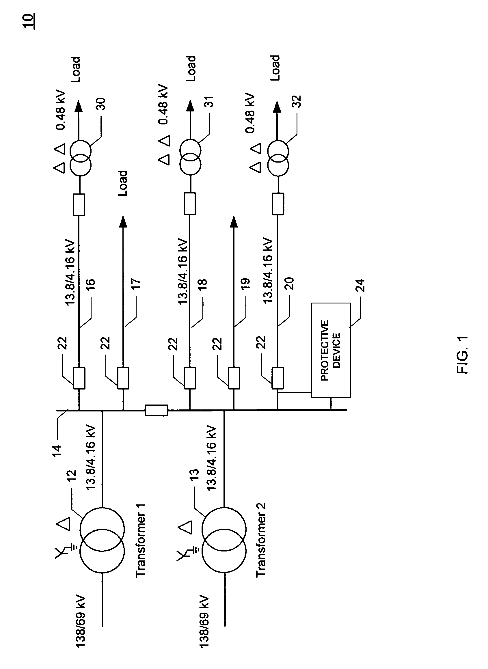 Apparatus and method for determining a faulted phase of a three-phase ungrounded power system