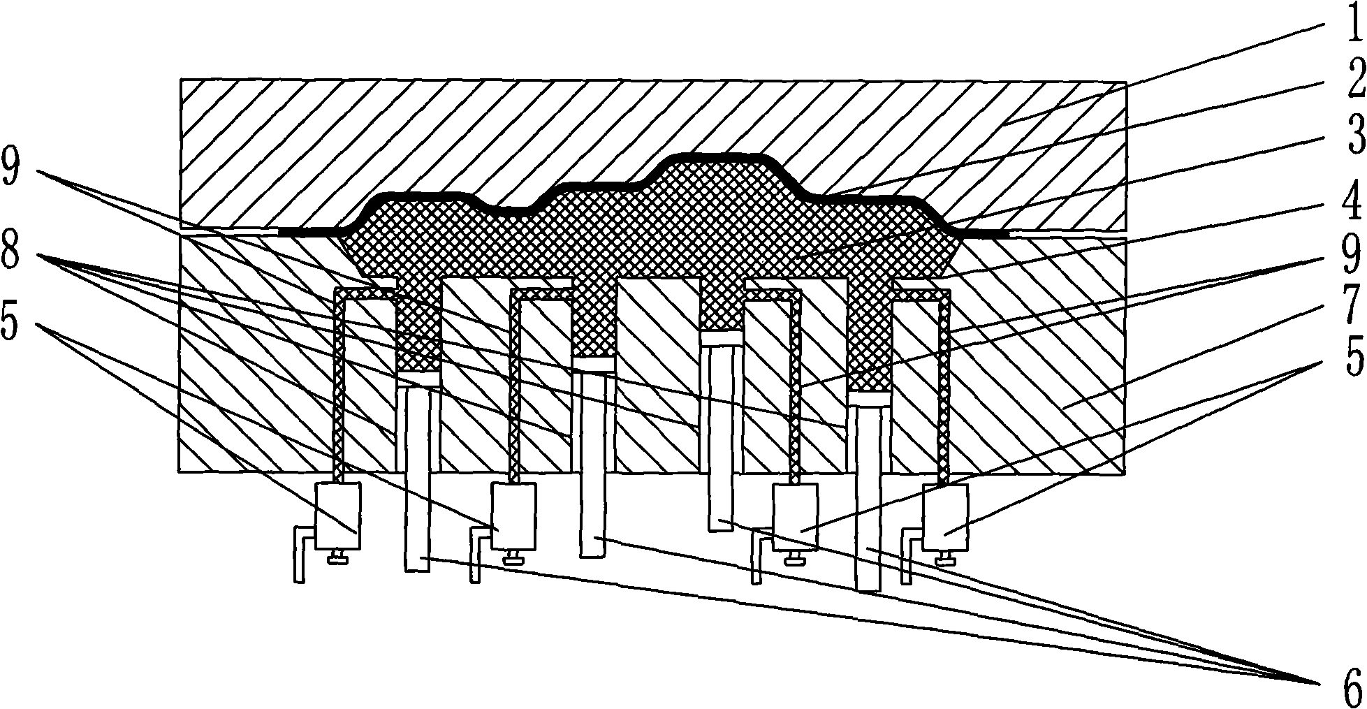 Pressure control method for forming aluminum alloy covering part viscoelastic-plastic soft mode