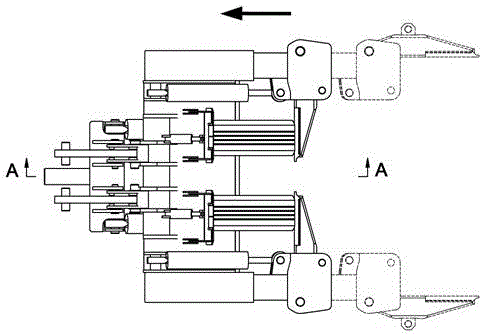 A clamping device for an aircraft nose wheel