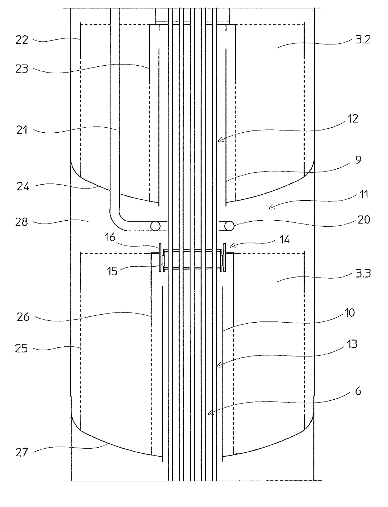 Adiabatic multi-bed catalytic converter with inter-bed cooling