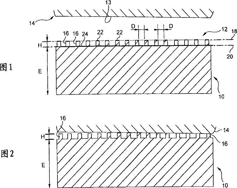 Dry friction lining for the friction device of a dry clutch for a motor vehicle, a dry friction device, a dry friction clutch and a mould for moulding a friction lining